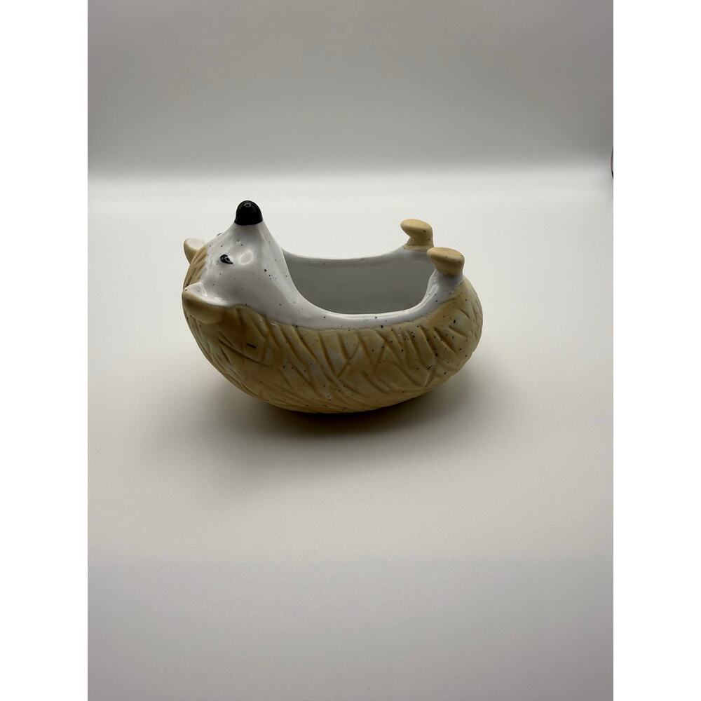Anthropologie Debbie Hedgehog Match Striker Trinket Dish Stoneware PRISTINE